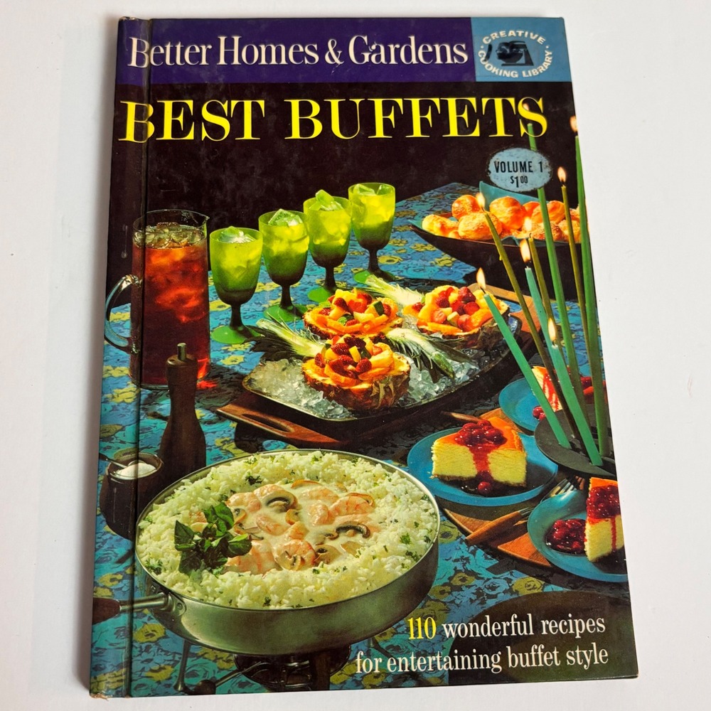 Vintage 1963 Better Homes and Gardens Best Buffets Cookbook Hardcover 1st Print